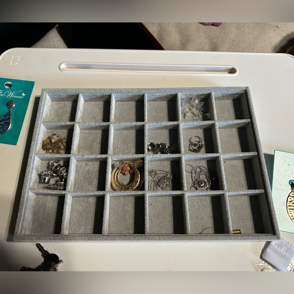 Gray Jewelry Organizer Tray